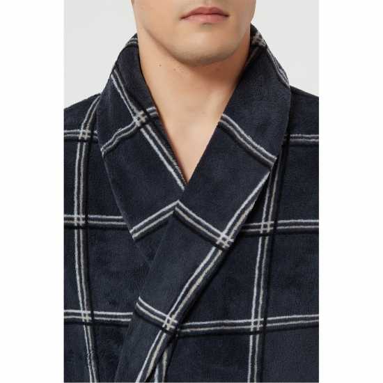 Howick Check Fleece Dressing Gown  