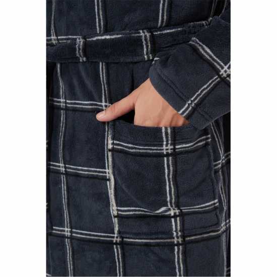 Howick Check Fleece Dressing Gown  