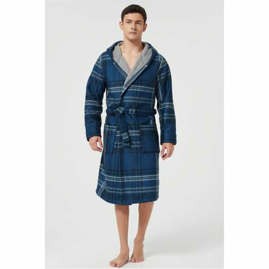 Howick Premium Bonded Check Dressing Gown  