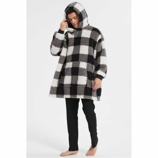 Howick Check Borg Snuggle Hoodie  