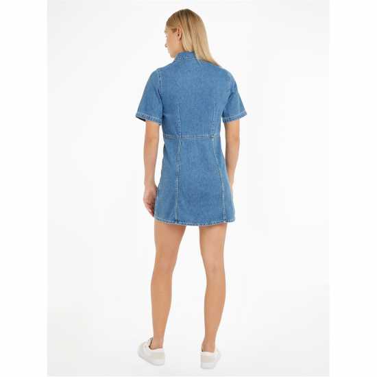 Tommy Jeans Slim Short Sleeve Denim Dress  Dresses Under 60