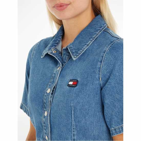 Tommy Jeans Slim Short Sleeve Denim Dress  Dresses Under 60