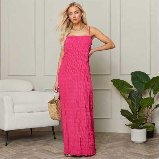 I Saw It First Textured Cami Maxi Dress РОЗОВО Дамски поли и рокли