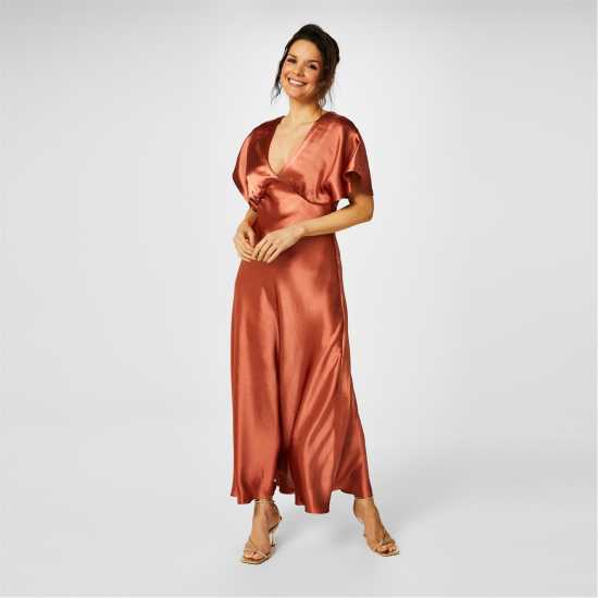 Biba Satin Maxi Dress Ръст Dresses Under 60