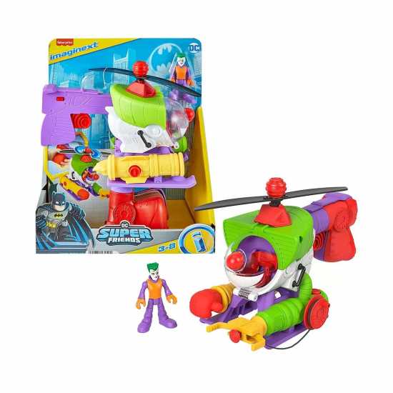 Fisher Price Dc Super Friends The Joker Robo Copter Playset  