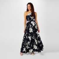 Biba One Shoulder Maxi Dress Лили Принт 