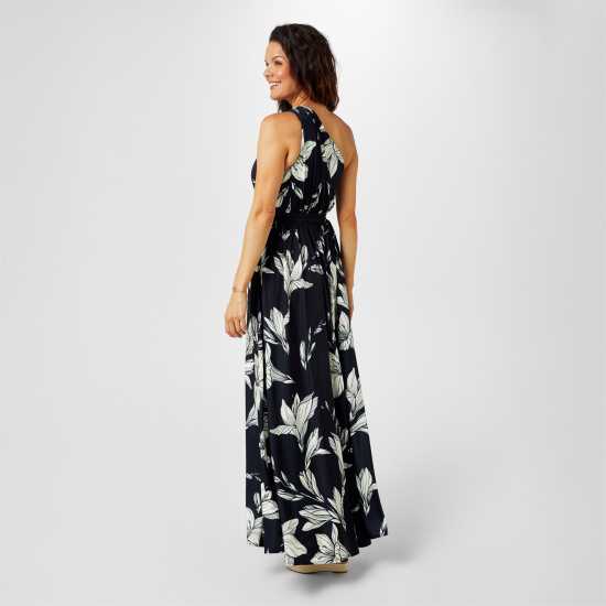 Biba One Shoulder Maxi Dress Лили Принт 