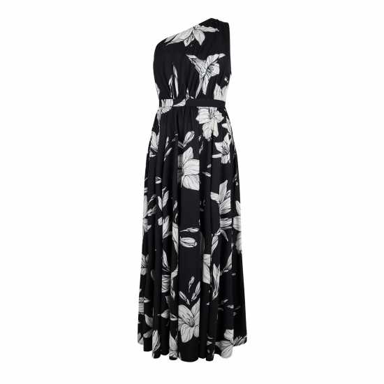 Biba One Shoulder Maxi Dress Лили Принт 