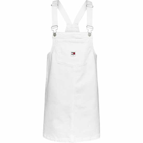 Tommy Jeans Tj Pinafore Drs Ld43 Деним Бял Dresses Under 60