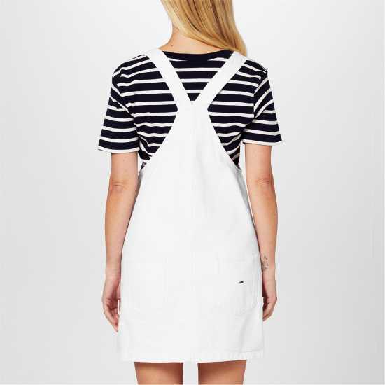 Tommy Jeans Tj Pinafore Drs Ld43 Деним Бял Dresses Under 60