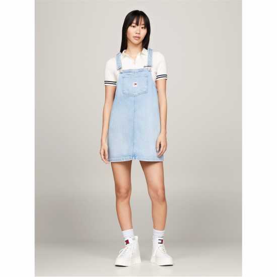 Tommy Jeans Tj Pinafore Drs Ld43 Деним светло Dresses Under 60