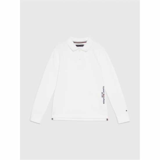 Tommy Hilfiger Блуза С Яка Essential Long Sleeve Polo Shirt Бял YBR 