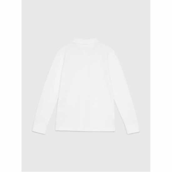 Tommy Hilfiger Блуза С Яка Essential Long Sleeve Polo Shirt Бял YBR 