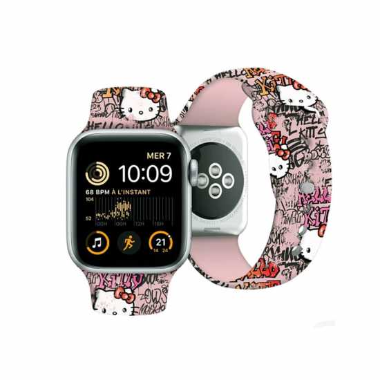 Hello Kitty Apple Watch Strap Graffiti Pink  Часовници