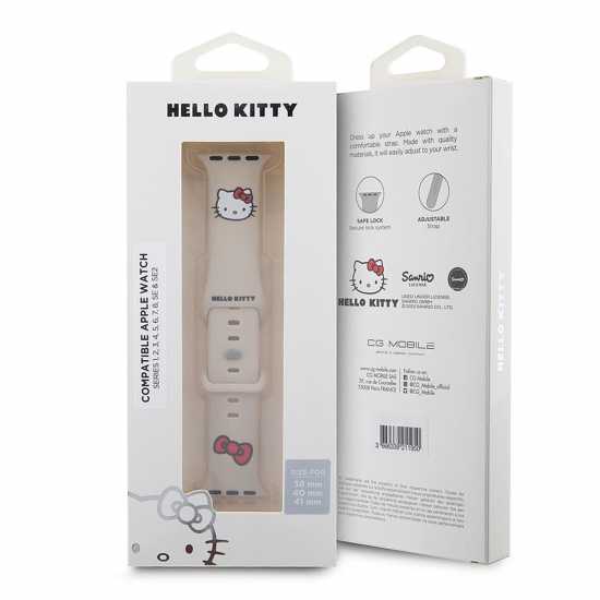 Hello Kitty Apple Watch Silicon Strap Beige  Часовници