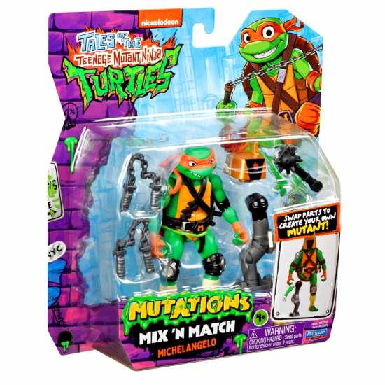 Teenage Mutant Ninja Turtles Of Teenage Mutant Ninja Turtles: Mutations Mix And Match 4.5-Inch Michelangelo  Подаръци и играчки