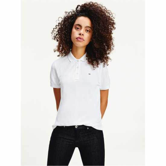 Блуза С Яка Tommy Jeans Slim Polo Shirt Бяло Holiday Essentials