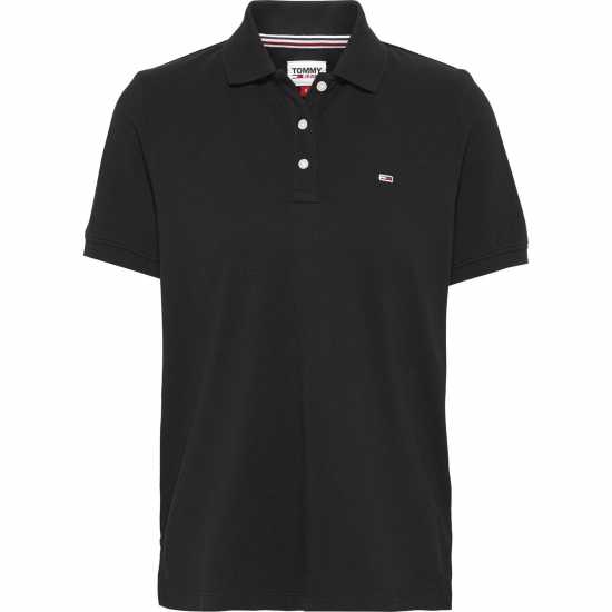 Блуза С Яка Tommy Jeans Slim Polo Shirt Черно Holiday Essentials