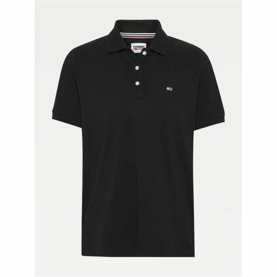 Блуза С Яка Tommy Jeans Slim Polo Shirt Черно Holiday Essentials