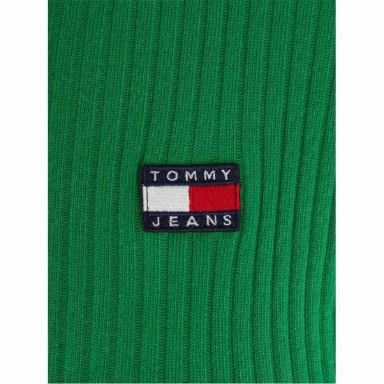 Tommy Jeans Badge Zip Through Sweater Прибрежно зелено 